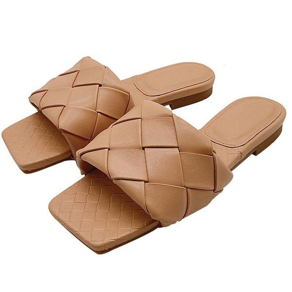 slippers hight colors vintage square toe flat weaving sandals women open gingham slipper summer designer shoes yy689-8, Black
slippers hight colors vintage square toe flat weaving sandals women open gingham slipper summer designer shoes yy689-8, Black