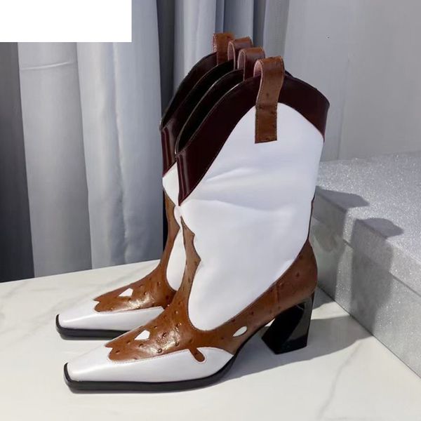 boots hoof high heel mid calf women square toe real leather mixed color knight runway autumn western cowboy long booties gyru, Black
boots hoof high heel mid calf women square toe real leather mixed color knight runway autumn western cowboy long booties gyru, Black