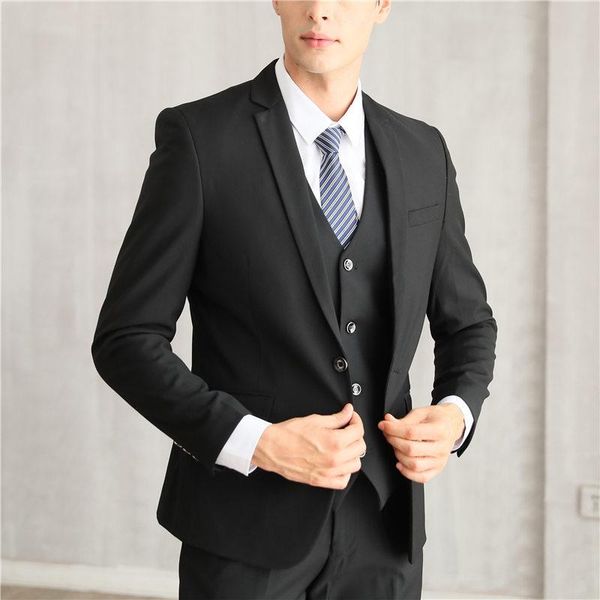 suit men's korean three piece for slim fit suits & blazers, White;black
suit men's korean three piece for slim fit suits & blazers, White;black