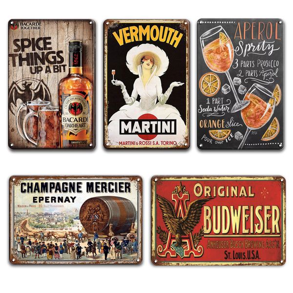 bacardi beer poster vintage metal plaque tin signs mojito martini cocktail decorative metal plate signs pub bar home wall decor
bacardi beer poster vintage metal plaque tin signs mojito martini cocktail decorative metal plate signs pub bar home wall decor