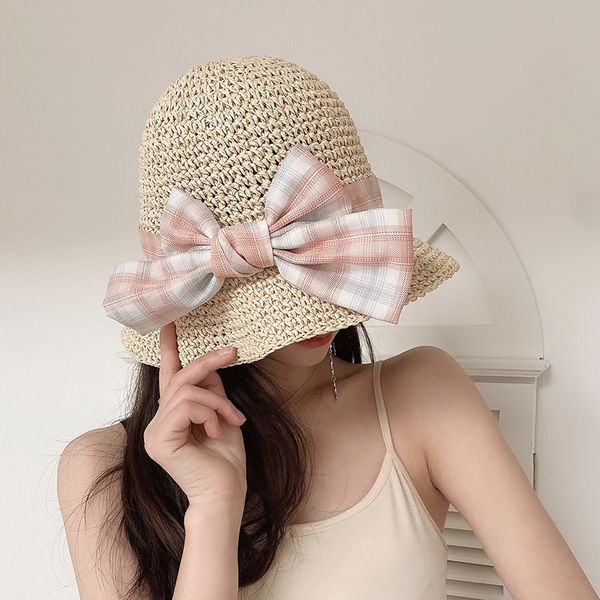 little fresh bow straw hat for summer outing sunshade fisherman's hat for seaside vacation foldable beach hat, Blue;gray
little fresh bow straw hat for summer outing sunshade fisherman's hat for seaside vacation foldable beach hat, Blue;gray