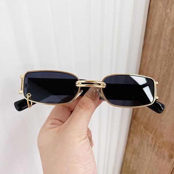 sunglasses vintage small square sun glasses brand designer metal rectangle women korean fashion hip hop shades male punk uv400, White;black
sunglasses vintage small square sun glasses brand designer metal rectangle women korean fashion hip hop shades male punk uv400, White;black