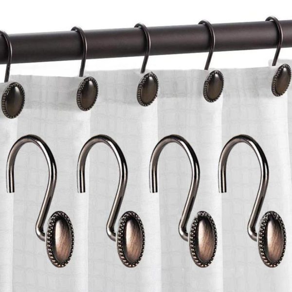 hangers & racks 12pcs shower curtain hooks retro rust-resistant round decorative for bathroom brown
hangers & racks 12pcs shower curtain hooks retro rust-resistant round decorative for bathroom brown