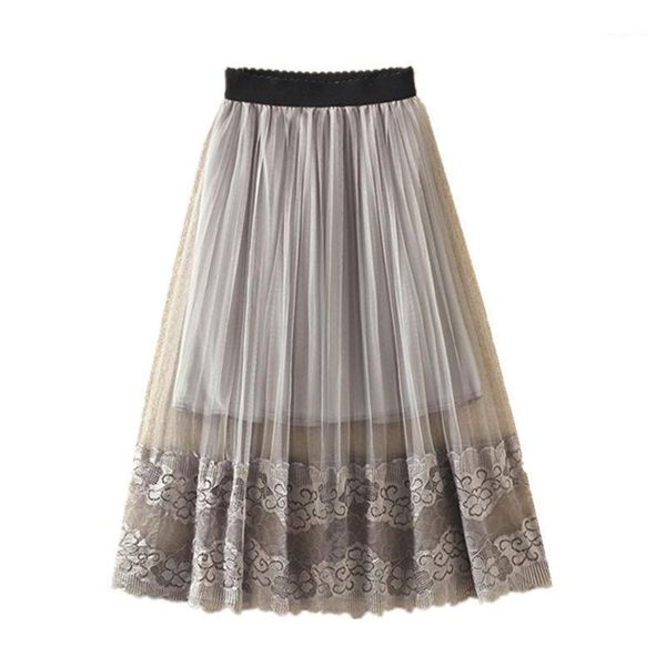 skirts 2021 springtime style fashion tutu lace mesh skirt women's clothing elegant tulle long pleated women midi rq139, Black
skirts 2021 springtime style fashion tutu lace mesh skirt women's clothing elegant tulle long pleated women midi rq139, Black