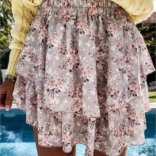 summer ladies chiffon short skirt double-layer floral printed short skirt fashionable casual, Black
summer ladies chiffon short skirt double-layer floral printed short skirt fashionable casual, Black