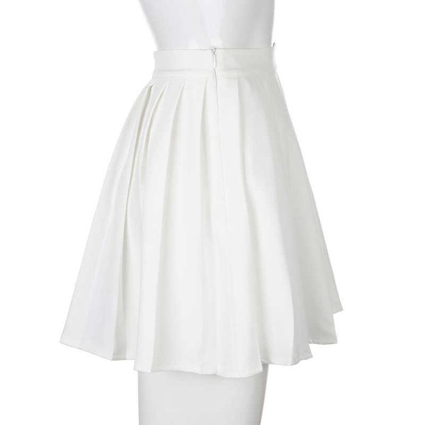 sweetown korean fashion white pleated skirts womens letter embroidery high waist casual mini skirt woman 2021 summer streetwear, Black;white