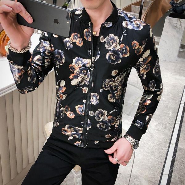 men's jackets party nightclub designer jacket manteau homme flower print spring summer see through sexymen stage cloth for men, Black;brown
men's jackets party nightclub designer jacket manteau homme flower print spring summer see through sexymen stage cloth for men, Black;brown