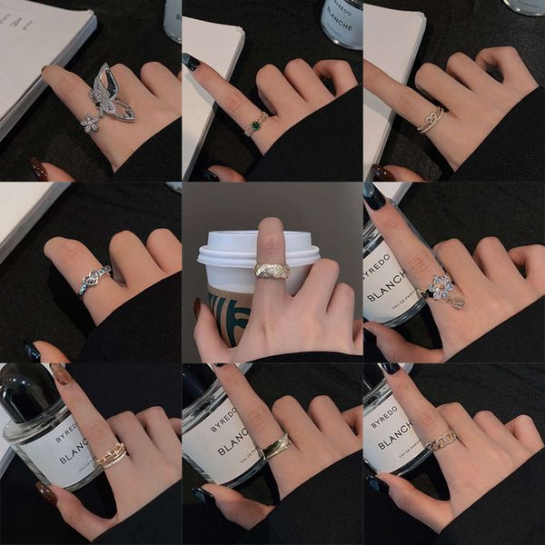 fashion cool ins wind opening ring women's japanese and korean simple temperament zircon food niche design versatile tail, Silver
fashion cool ins wind opening ring women's japanese and korean simple temperament zircon food niche design versatile tail, Silver