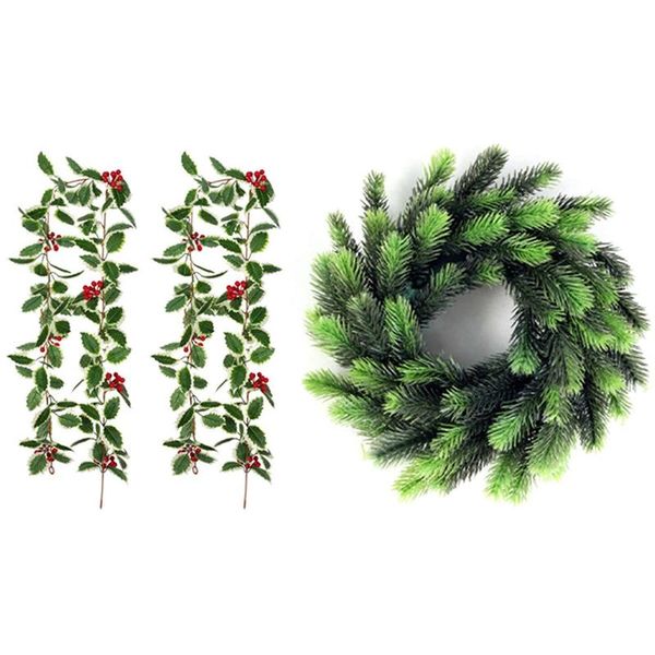 decorative flowers & wreaths 2pcs christmas red berry garland with fake plastic grass pine
decorative flowers & wreaths 2pcs christmas red berry garland with fake plastic grass pine