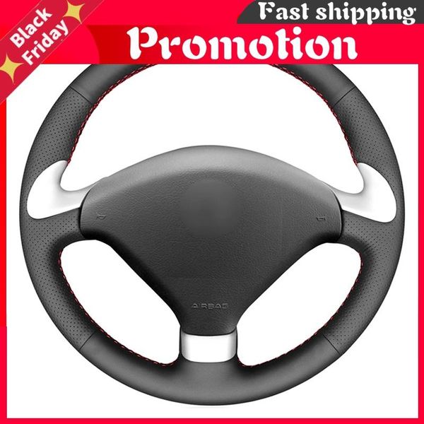 steering wheel covers black pu faux leather hand-stitched car cover for 307 cc 2004-2009 sw 407
steering wheel covers black pu faux leather hand-stitched car cover for 307 cc 2004-2009 sw 407