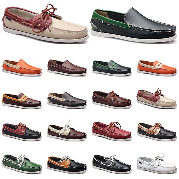 142 womens sneakers sailing shoe mens casual leather shoes black white red green orange brown outdoor trainers size 38-45 
142 womens sneakers sailing shoe mens casual leather shoes black white red green orange brown outdoor trainers size 38-45