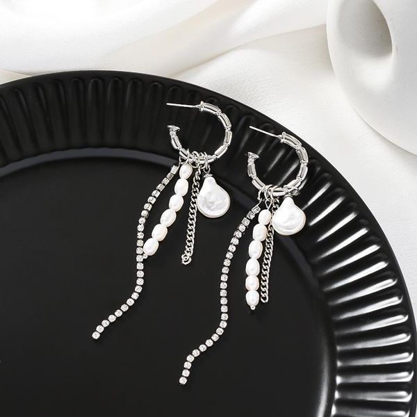 bangle ch-1458 s925 silver needle pearl earrings temperament design baroque long tassel, Black
bangle ch-1458 s925 silver needle pearl earrings temperament design baroque long tassel, Black