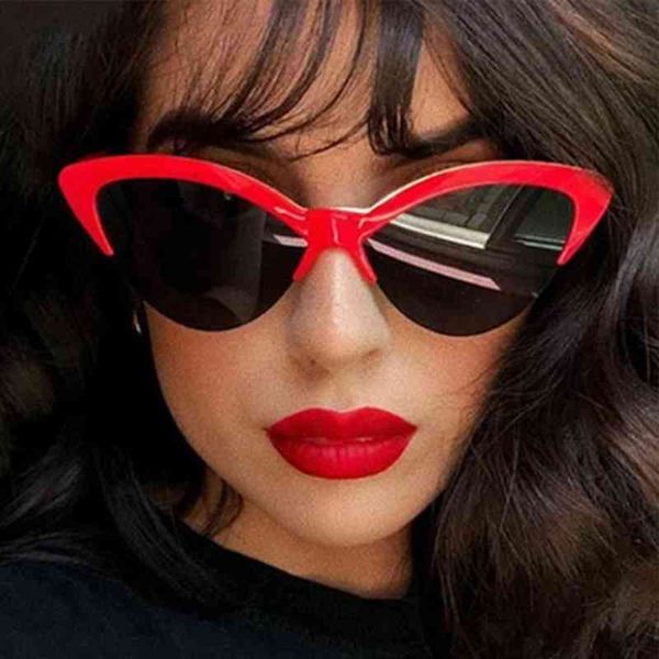 women cat eye red sunglasses brand designer fashionable butterfly shades for women classic sun glasses for, White;black
women cat eye red sunglasses brand designer fashionable butterfly shades for women classic sun glasses for, White;black