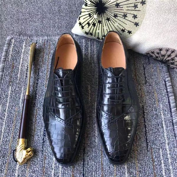 dress shoes authentic crocodile skin businessmen oxfords genuine exotic alligator leather handmade real cowskin sole office male, Black
dress shoes authentic crocodile skin businessmen oxfords genuine exotic alligator leather handmade real cowskin sole office male, Black