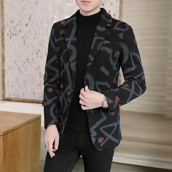 men's wool & blends korean slim jacket short casual wear autumn/winter street social wedding business, Black
men's wool & blends korean slim jacket short casual wear autumn/winter street social wedding business, Black
