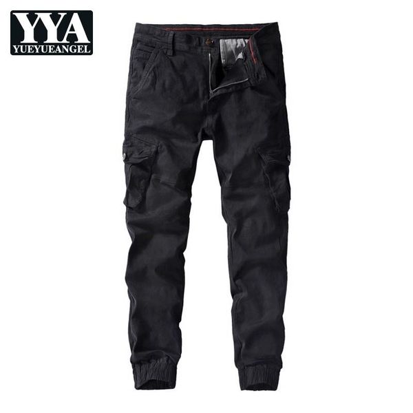 multi-pockets cargo-pants men casual loose fit cotton pencil pants street vintage khaki zipper trousers sweatpants plus size men's, Black 
multi-pockets cargo-pants men casual loose fit cotton pencil pants street vintage khaki zipper trousers sweatpants plus size men's, Black