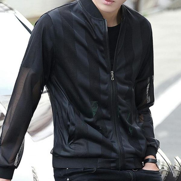 men's jackets oversize men jacket solid color long sleeve stand collar breathable super thin hollow sunscreen coat streetwear chaquetas, Black;brown
men's jackets oversize men jacket solid color long sleeve stand collar breathable super thin hollow sunscreen coat streetwear chaquetas, Black;brown