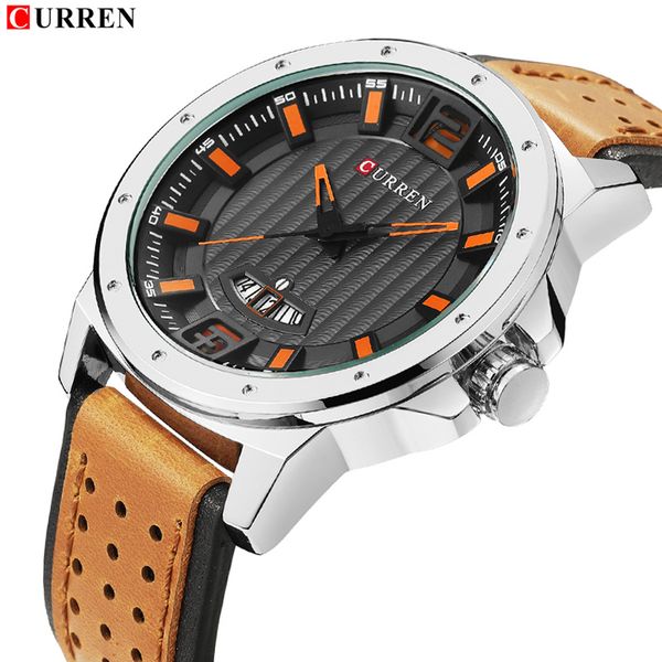 curren brand men sports watches fashion casual quartz watch men's waterproof wrist watch male date clock relogio masculino 210517, Slivery;brown
curren brand men sports watches fashion casual quartz watch men's waterproof wrist watch male date clock relogio masculino 210517, Slivery;brown
