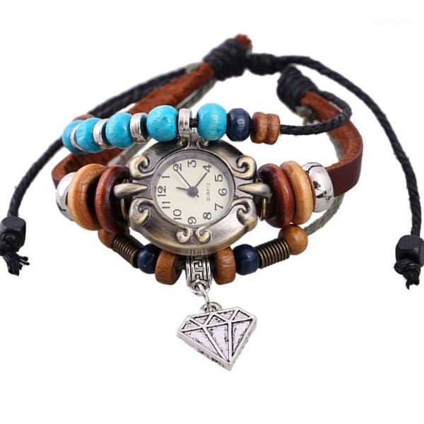 wristwatches leather vintage bracelet watch beaded hand men's and women's diamond style, Slivery;brown
wristwatches leather vintage bracelet watch beaded hand men's and women's diamond style, Slivery;brown