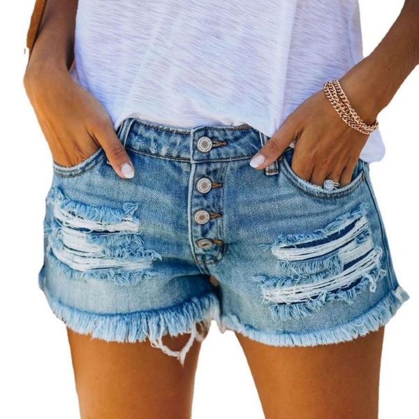 women's shorts all match fashion ripped hole mini short jeans breathable summer pockets for party, White;black
women's shorts all match fashion ripped hole mini short jeans breathable summer pockets for party, White;black