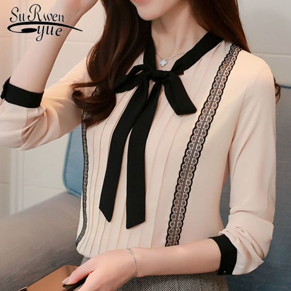 chiffon long sleeve blouse shirts sweet lace patchwork women clothing bow tie fashion female shirt blusas 0473 30 210521, White
chiffon long sleeve blouse shirts sweet lace patchwork women clothing bow tie fashion female shirt blusas 0473 30 210521, White