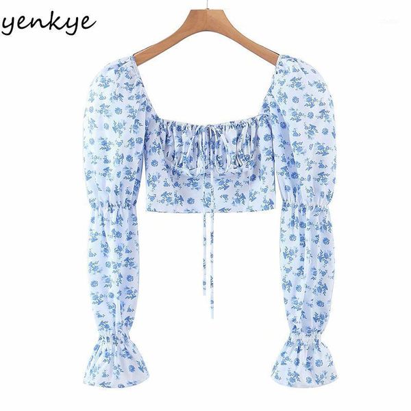 fashion women sweet floral print crop square neck long sleeve holiday summer vintage blusas women's blouses & shirts, White
fashion women sweet floral print crop square neck long sleeve holiday summer vintage blusas women's blouses & shirts, White