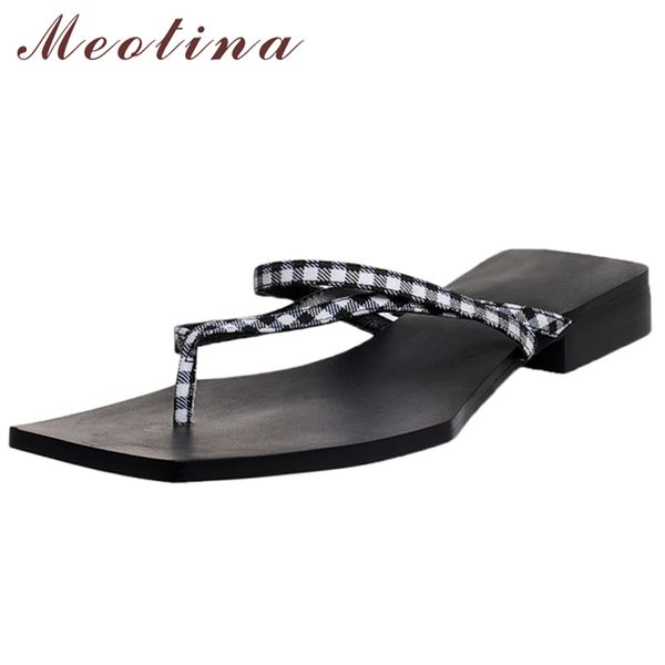 meotina genuine leather women sandals flip flop slippers flat square toe slides square heel ladies shoes summer black white 40 210520
meotina genuine leather women sandals flip flop slippers flat square toe slides square heel ladies shoes summer black white 40 210520