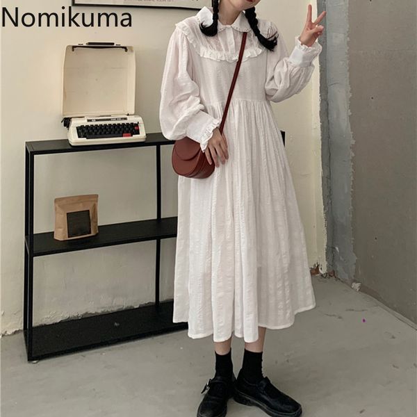 nomikuma sweet peter pan collar women dress lace patchwork puff sleeve vestido femme spring high waist a-line dresses 6e988 210427, Black;gray
nomikuma sweet peter pan collar women dress lace patchwork puff sleeve vestido femme spring high waist a-line dresses 6e988 210427, Black;gray