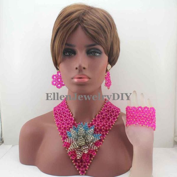 earrings & necklace amazing pink beads women jewelry set costume bridal african statement jewellery w13361, Silver
earrings & necklace amazing pink beads women jewelry set costume bridal african statement jewellery w13361, Silver