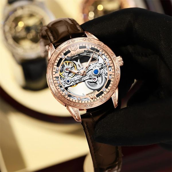 wristwatches men watch tourbillon transparent automatic mechanical wristwatch fashion sports sapphire waterproof original, Slivery;brown
wristwatches men watch tourbillon transparent automatic mechanical wristwatch fashion sports sapphire waterproof original, Slivery;brown