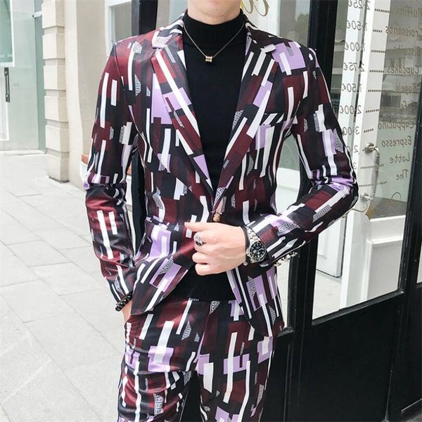 men's suits & blazers korean fashion youth suit 2-piece 2021 spring trend handsome formal business office stripe hairstylist jacket + t, White;black
men's suits & blazers korean fashion youth suit 2-piece 2021 spring trend handsome formal business office stripe hairstylist jacket + t, White;black