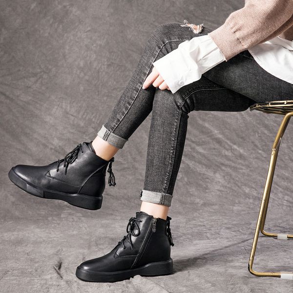 leather women's boots autumn winter 2021 fashion british martin side zipper low heel tube leather, Black
leather women's boots autumn winter 2021 fashion british martin side zipper low heel tube leather, Black