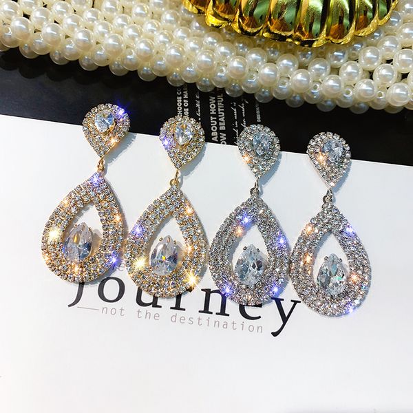 925 silver needle set diamond drop fashion earrings female korean personality earrings european and american exaggerated earrings, Golden
925 silver needle set diamond drop fashion earrings female korean personality earrings european and american exaggerated earrings, Golden