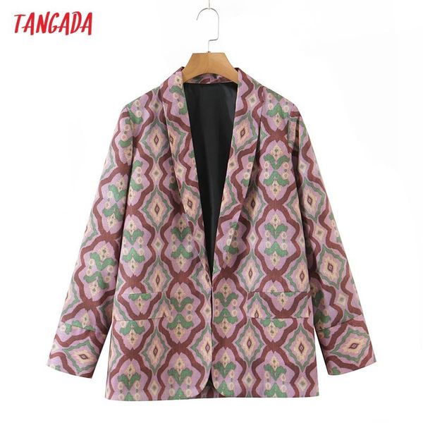 women's suits & blazers tangada women flowers print blazer coat vintage notched collar pocket 2021 fashion female casual chic sl370, White;black
women's suits & blazers tangada women flowers print blazer coat vintage notched collar pocket 2021 fashion female casual chic sl370, White;black