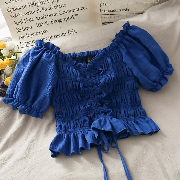 women's blouses & shirts french sweet blouse women retro puff sleeve off shoulder ruffles summer elastic ruched boho 2021, White
women's blouses & shirts french sweet blouse women retro puff sleeve off shoulder ruffles summer elastic ruched boho 2021, White