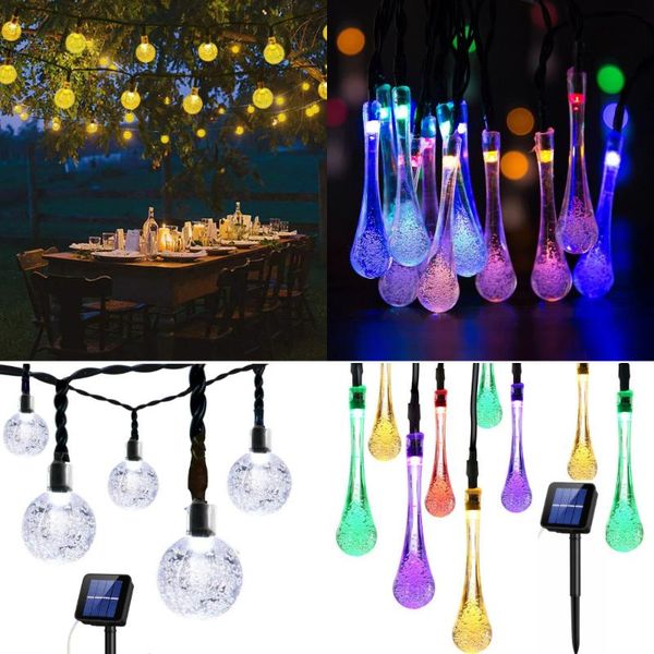strings led solar string 5m 20leds outdoor water drops lamp diode garland ball fairy lights for xmas garden party decoration
strings led solar string 5m 20leds outdoor water drops lamp diode garland ball fairy lights for xmas garden party decoration