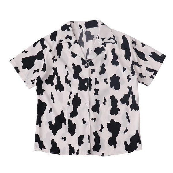 women's blouses & shirts summer vintage cow print women blouse girls cute casual short sleeve korean 2021 fashion button down white bl
women's blouses & shirts summer vintage cow print women blouse girls cute casual short sleeve korean 2021 fashion button down white bl