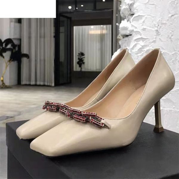 sandals runway square toe metal thin high heels shoes women real leather rhinestone chain decor pumps spring party wedding female, Black
sandals runway square toe metal thin high heels shoes women real leather rhinestone chain decor pumps spring party wedding female, Black