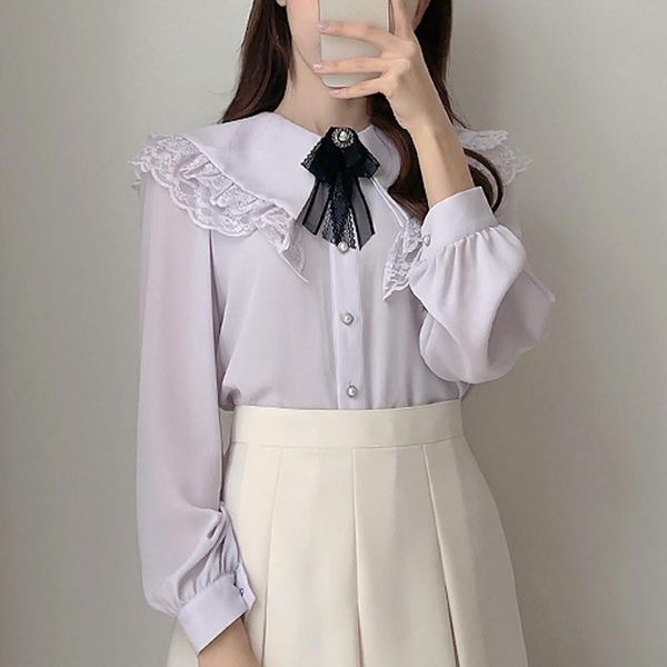 women's blouses & shirts rhinestone bowknot lace double collar solid long sleeve white ol shirt korean fashion womeon chiffon blouse b
women's blouses & shirts rhinestone bowknot lace double collar solid long sleeve white ol shirt korean fashion womeon chiffon blouse b