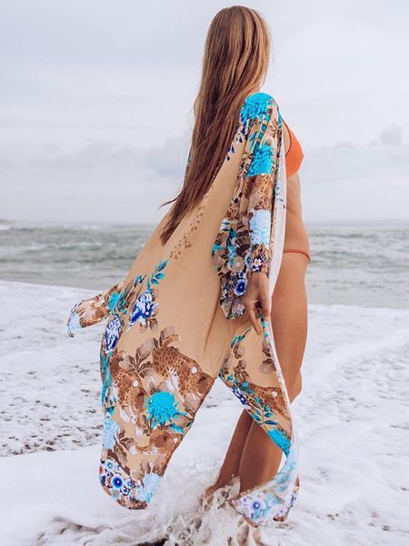 women's swimwear fitshinling print floral beach kimono summer bohemian sashes split cover-up big sleeve slim long cardigan sale 1q78, White;black
women's swimwear fitshinling print floral beach kimono summer bohemian sashes split cover-up big sleeve slim long cardigan sale 1q78, White;black