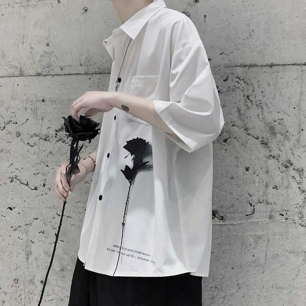 summer men's loose hawaiian printing shirt short sleeve camisa masculina french cuff mens fashion s -5xl 210809, White;black
summer men's loose hawaiian printing shirt short sleeve camisa masculina french cuff mens fashion s -5xl 210809, White;black