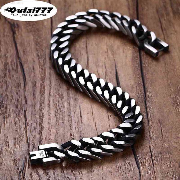 oulai777 bracelet stainless steel chain on hand hip hop punk charm vintage bracelets black gifts for men, Red;brown
oulai777 bracelet stainless steel chain on hand hip hop punk charm vintage bracelets black gifts for men, Red;brown