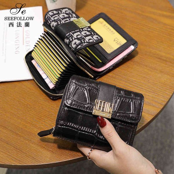 card bag small wallet all in one women's multifunctional 2021 large capacity short foldg multi position two, Red;black
card bag small wallet all in one women's multifunctional 2021 large capacity short foldg multi position two, Red;black