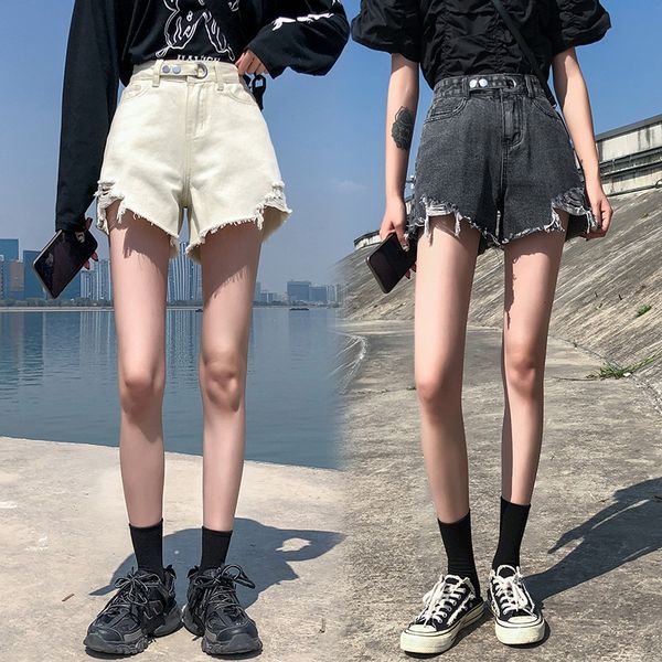 women's shorts denim women 2021 summer new fashion cec high waist loose wide leg korean version show thin a-line ultra short pants tren, White;black
women's shorts denim women 2021 summer new fashion cec high waist loose wide leg korean version show thin a-line ultra short pants tren, White;black