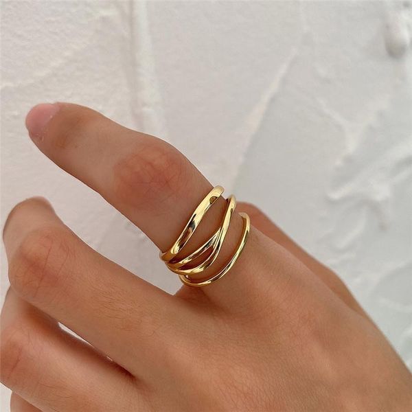 cluster rings korean style curve line ring for women ladies 925 sterling silver geometric opening joint trendy jewelry anillos, Golden;silver
cluster rings korean style curve line ring for women ladies 925 sterling silver geometric opening joint trendy jewelry anillos, Golden;silver