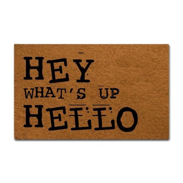 cushion/decorative pillow doormat entrance floor mat - funny hey what's up hello designed indoor outdoor door non-woven fabric nch
cushion/decorative pillow doormat entrance floor mat - funny hey what's up hello designed indoor outdoor door non-woven fabric nch