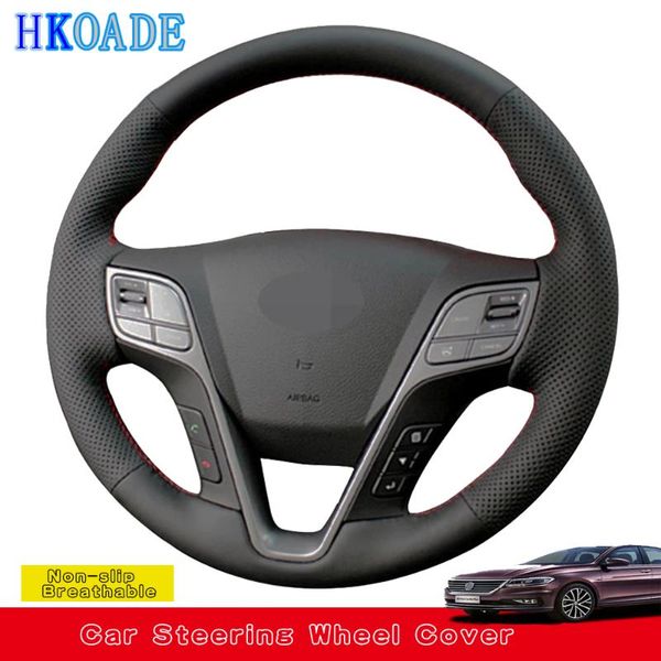 steering wheel covers diy hand-stitched black soft genuine leather car accessories cover for santa fe 2013 grand ix45
steering wheel covers diy hand-stitched black soft genuine leather car accessories cover for santa fe 2013 grand ix45