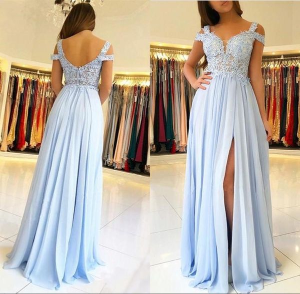 party dresses slit sky blue lace evening appliqued illusion prom gown formal abendkleider, White;black
party dresses slit sky blue lace evening appliqued illusion prom gown formal abendkleider, White;black