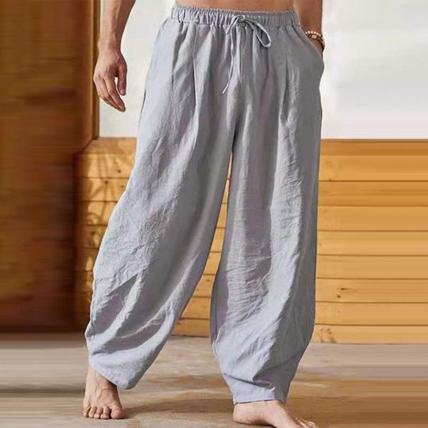 men's pants 2021 solid color drawstring cotton linen trousers spring casual mid waist sports autumn loose male wide leg, Black
men's pants 2021 solid color drawstring cotton linen trousers spring casual mid waist sports autumn loose male wide leg, Black