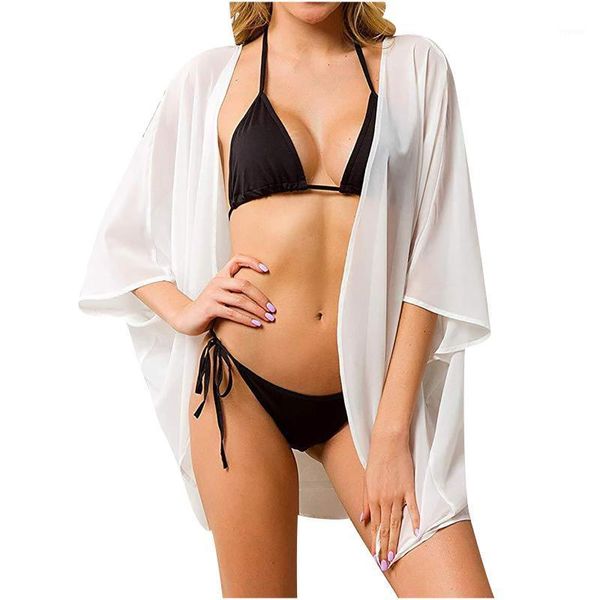 women's swimwear chiffon women cover-ups solid loose cardigan blouse shawl outwear beach cover up swimsuit pareo 40#, White;black
women's swimwear chiffon women cover-ups solid loose cardigan blouse shawl outwear beach cover up swimsuit pareo 40#, White;black